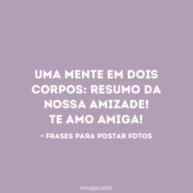 Nossa amizade