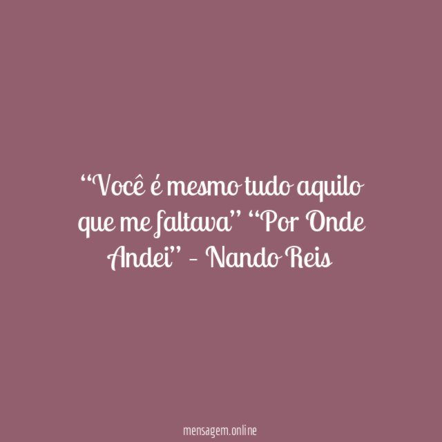 Me faltava
