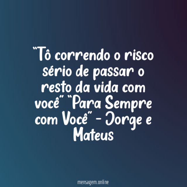 Tô correndo o risco