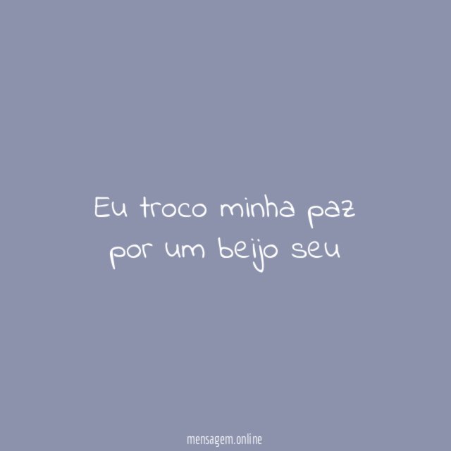 Eu troco…