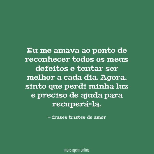 Perdi minha luz