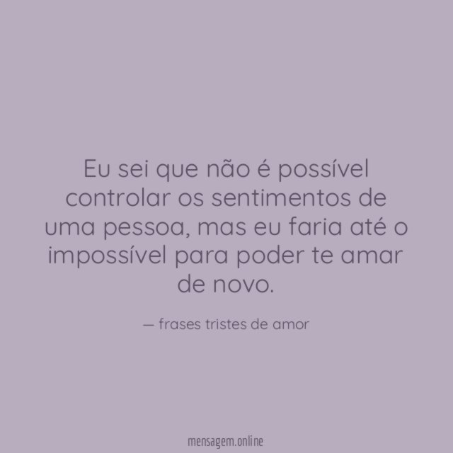 Não há o que mudar