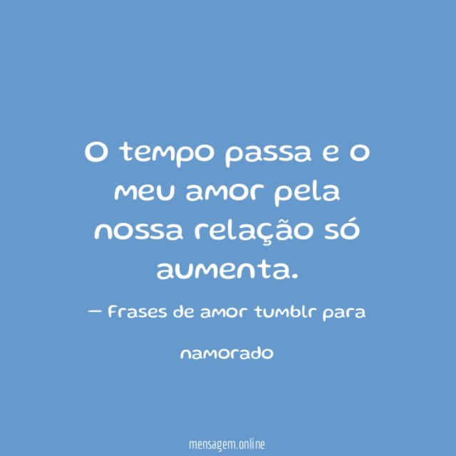 O tempo passa