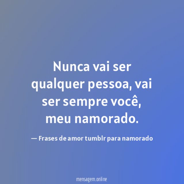 É você