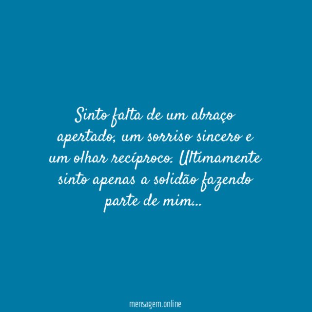 Sinto falta