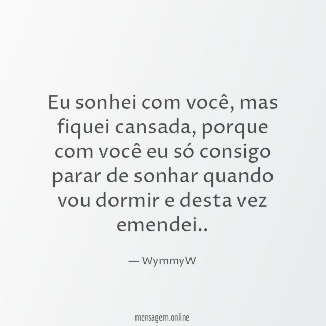 Eu sonhei com você