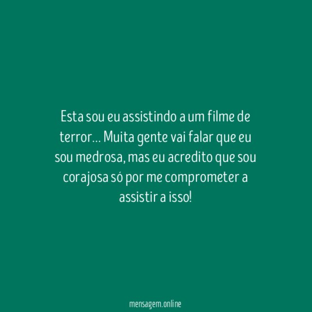 Medo?