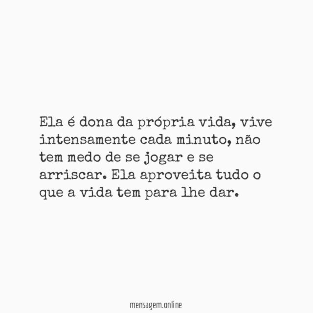 Dona da própria vida