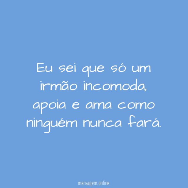 Amor de irmão