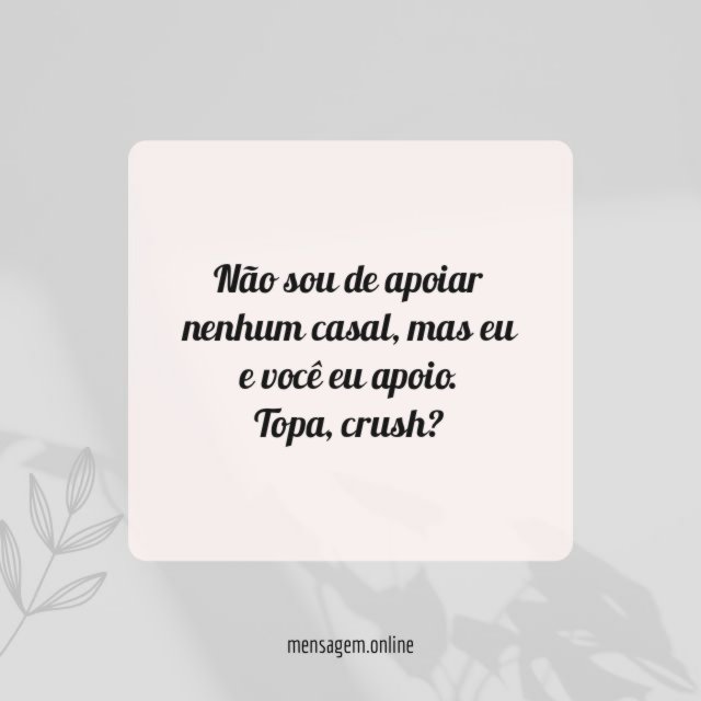 Eu apoio eu e você
