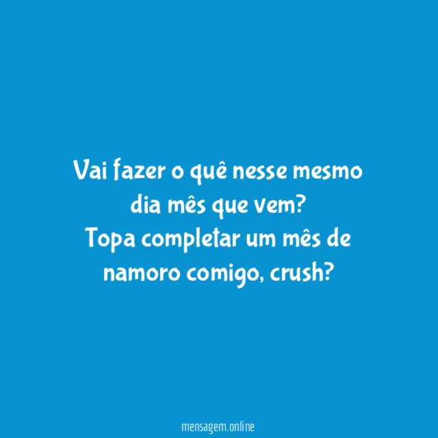 Compromisso daqui um mês
