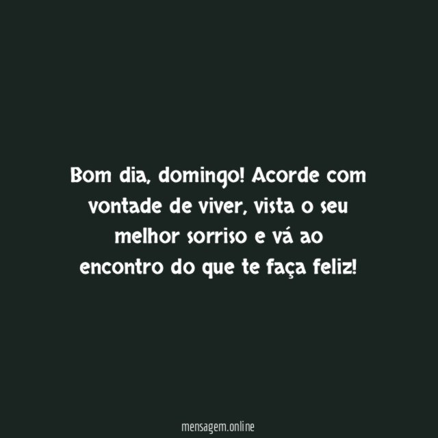 Bom dia, feliz!