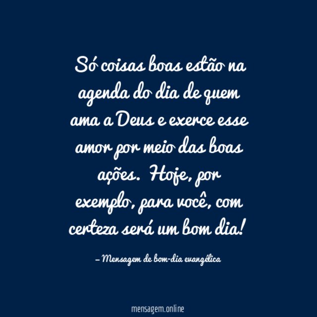 Só coisas boas