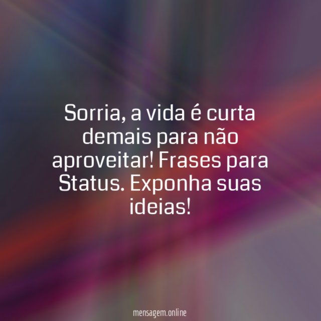 A vida é curta