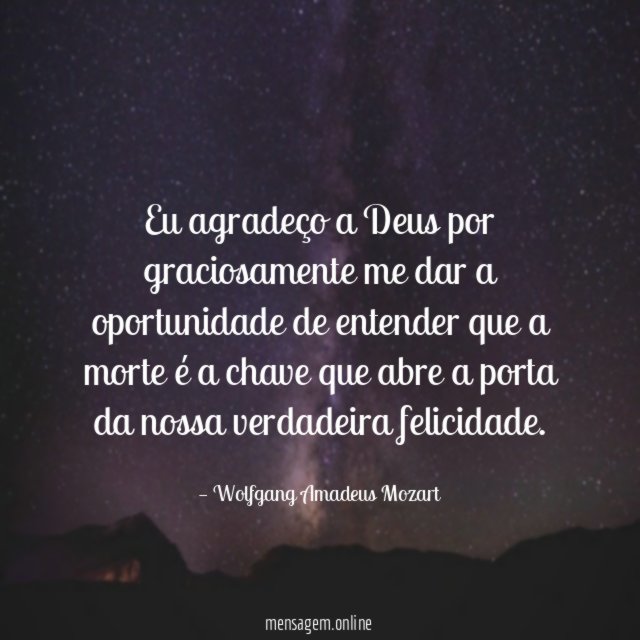 Eu agradeço a Deus por graciosamente me dar