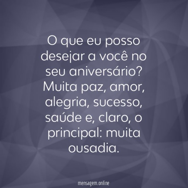 Meus votos para o seu aniversário