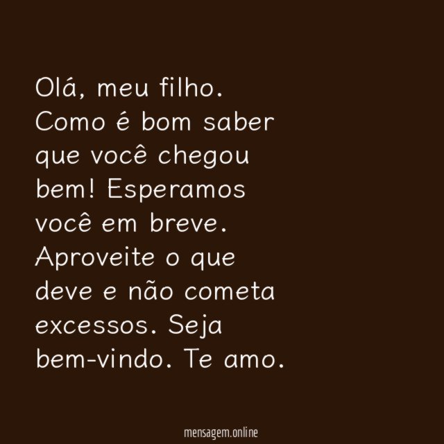 O filho retorna