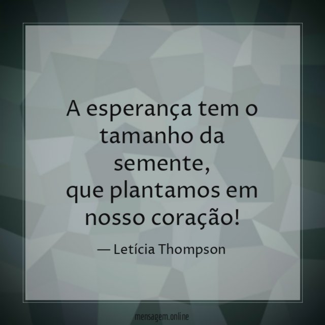 Tamanho da Esperança