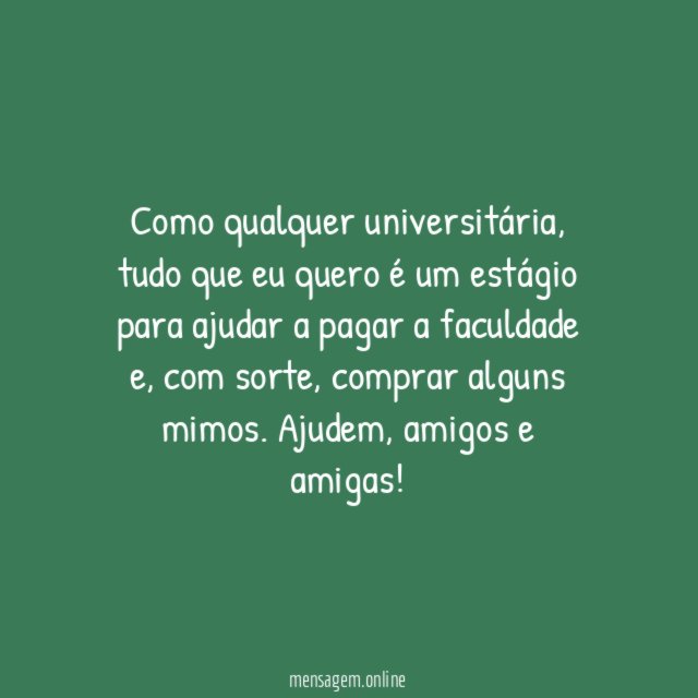 Mandem vagas!