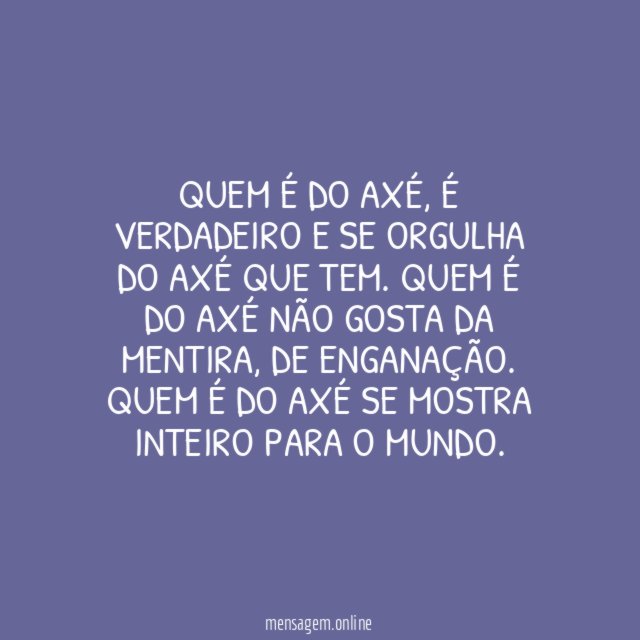 Tenha orgulho