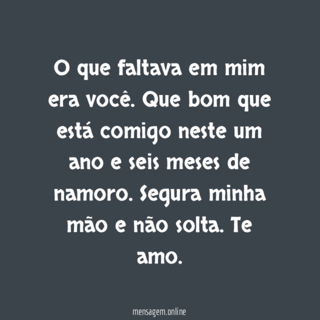Só faltava você