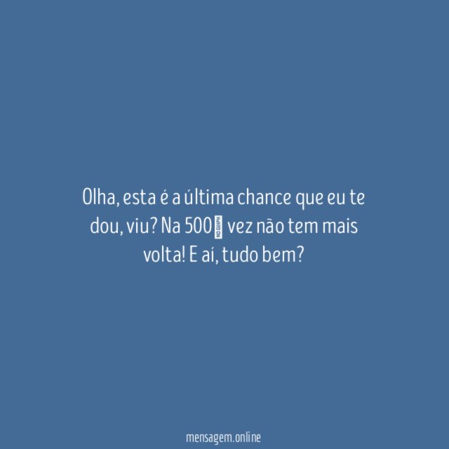 Última chance