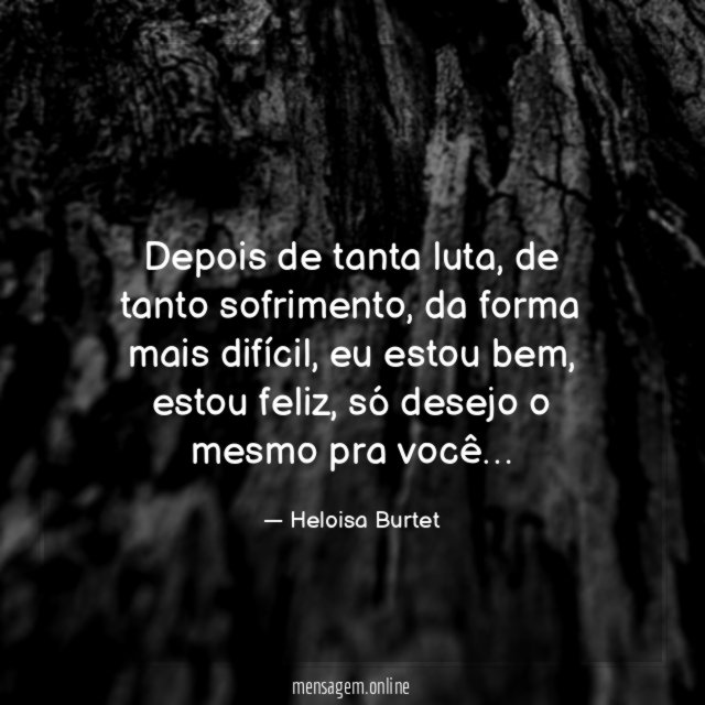 Depois de tanta luta