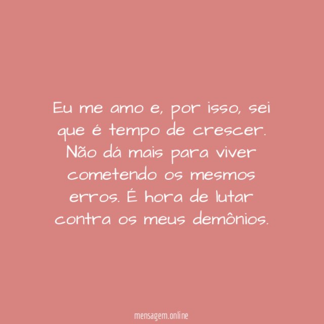 Não dá mais para ser assim
