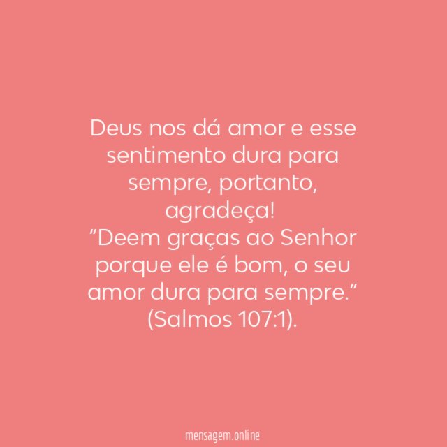 O senhor é bom