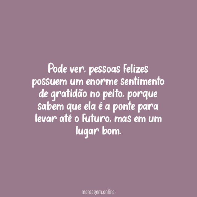 A ponte para um futuro bom