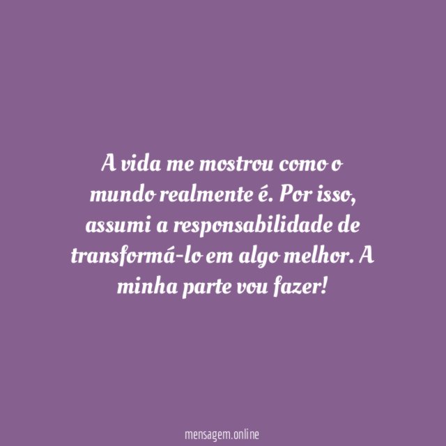 O mundo como é