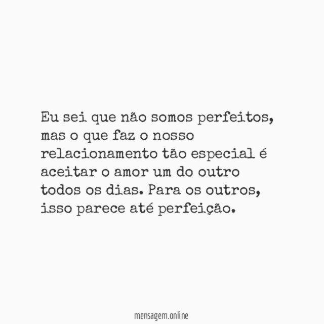 Não somos perfeitos