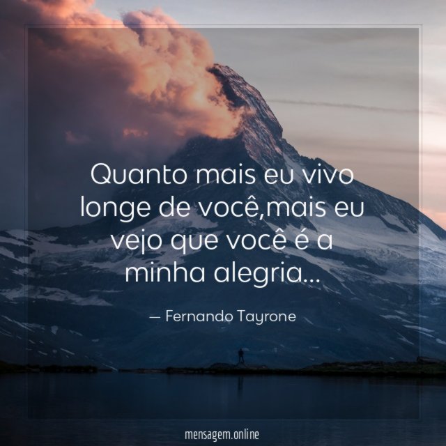 Quanto mais eu vivo longe de você
