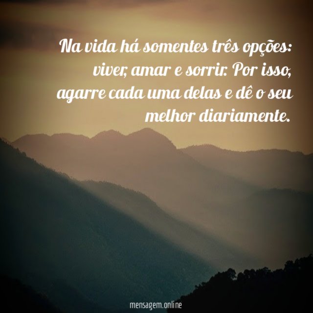 3 opções de vida