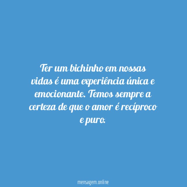 Animais são únicos