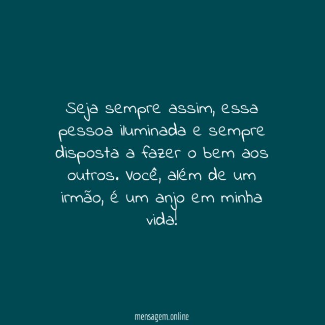 Seja sempre assim