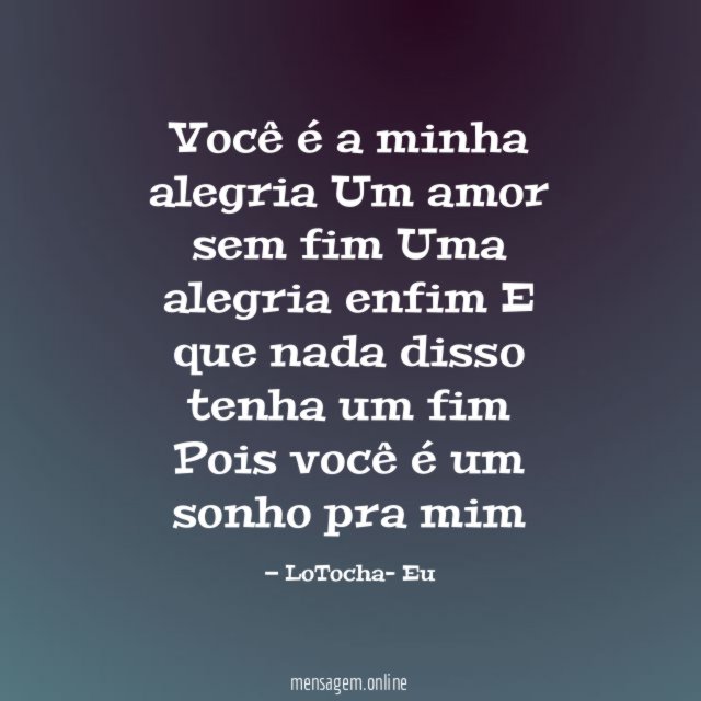 Você é a minha alegria