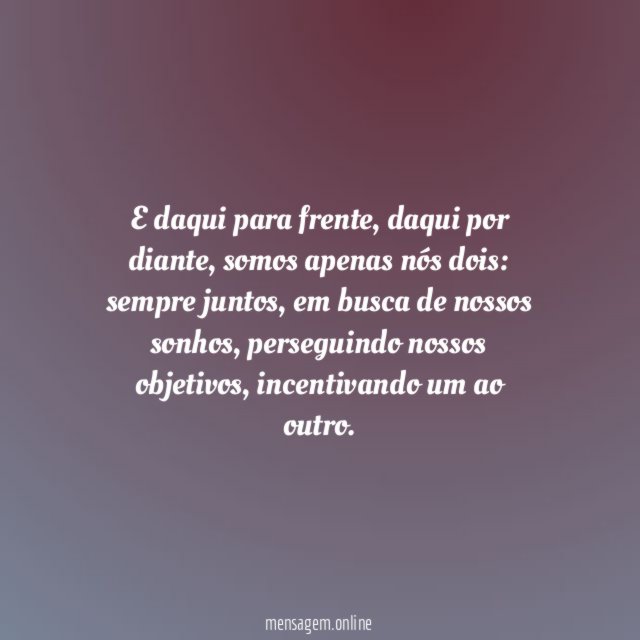 Daqui pra frente, somos nós dois