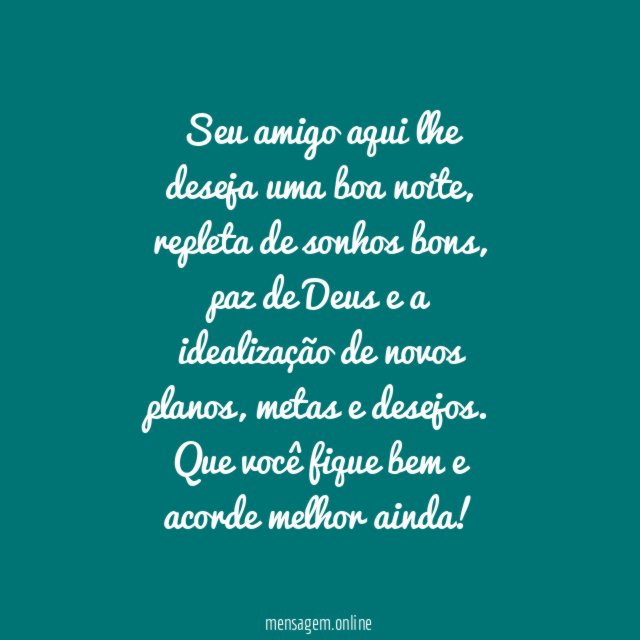Seu amigo deseja boa noite
