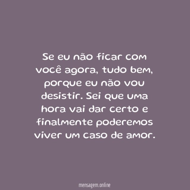 Não vou desistir