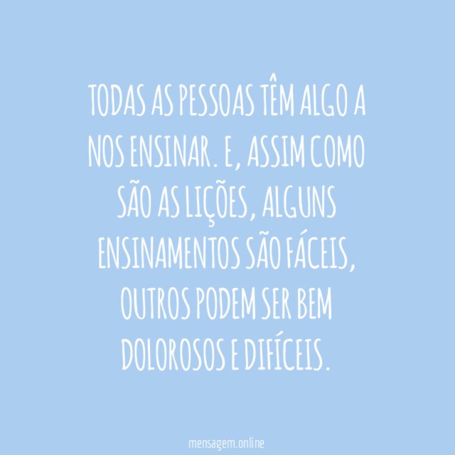 Lições difíceis