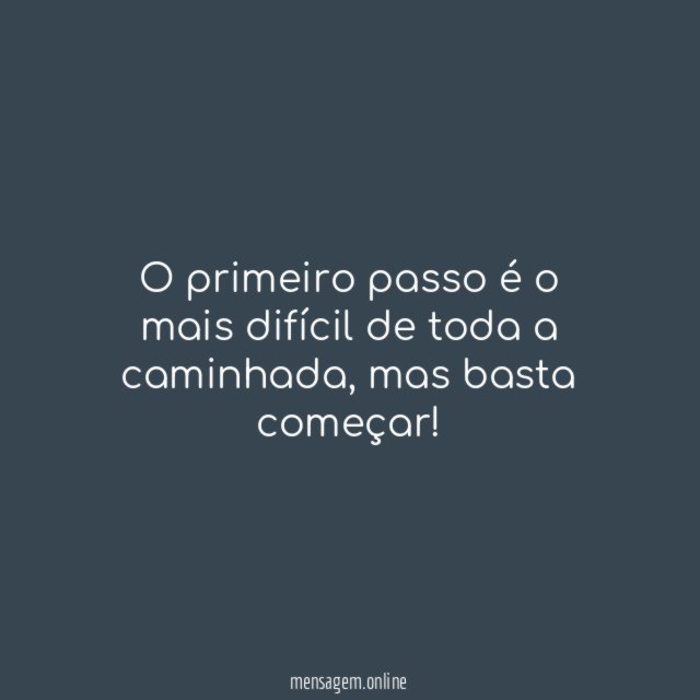 Primeiro passo