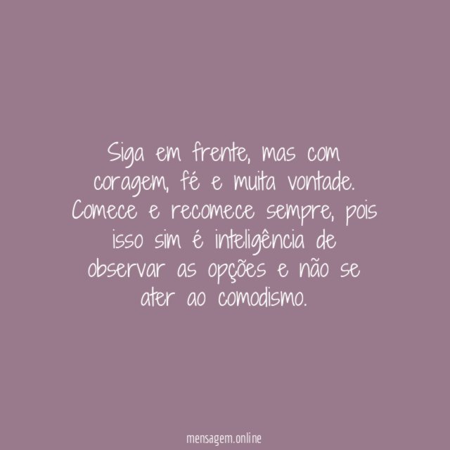 Comece e recomece sempre
