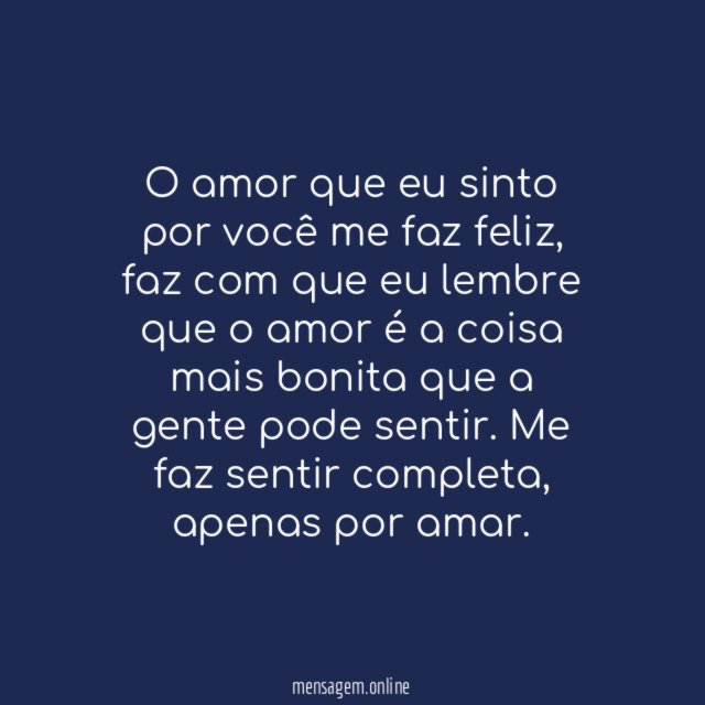 Você me faz feliz