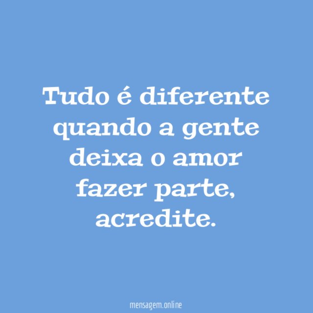 É diferente