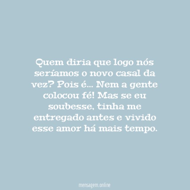 Nem a gente colocou fé