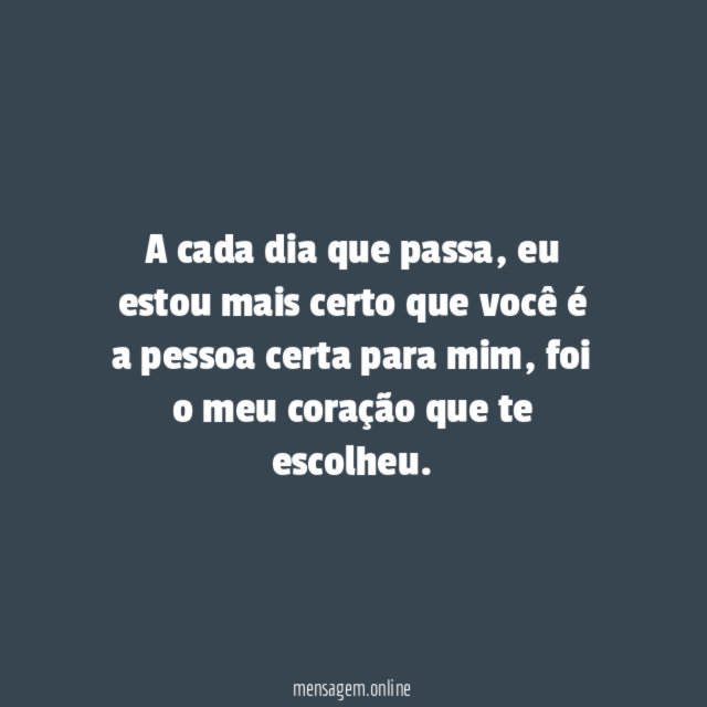 Você é a pessoa certa para mim