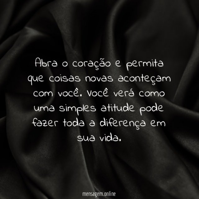 Abra o coração