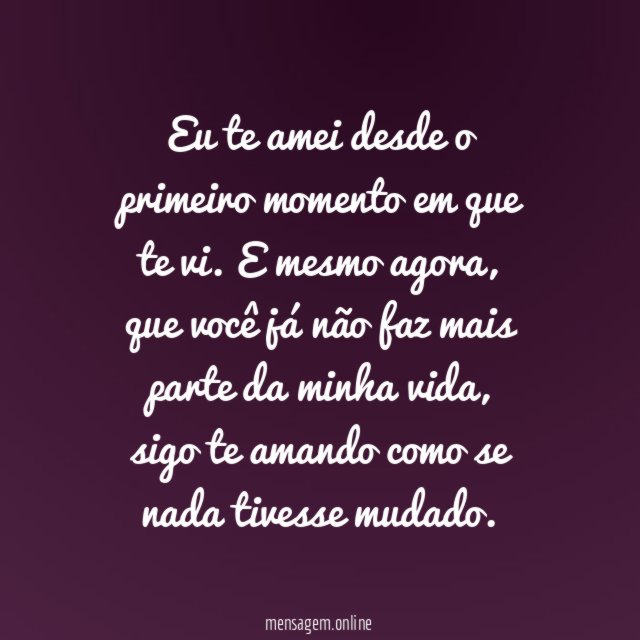 Eu te amei primeiro