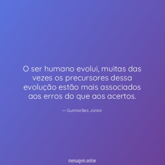 O ser humano evolui